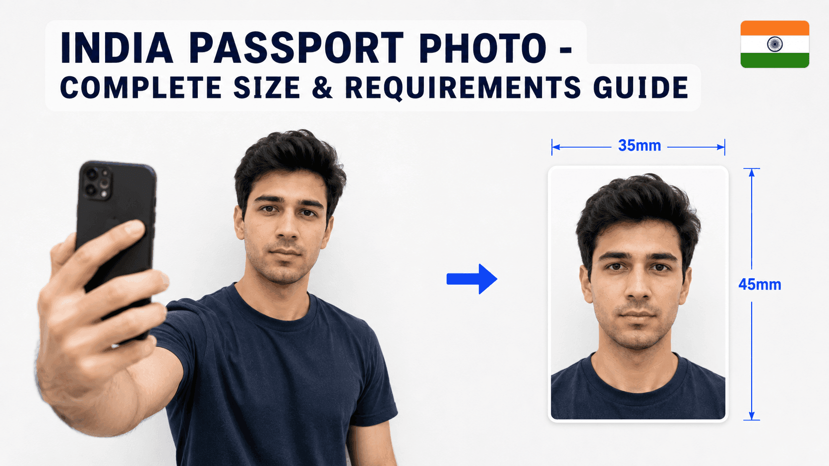 india passport photo requirements
